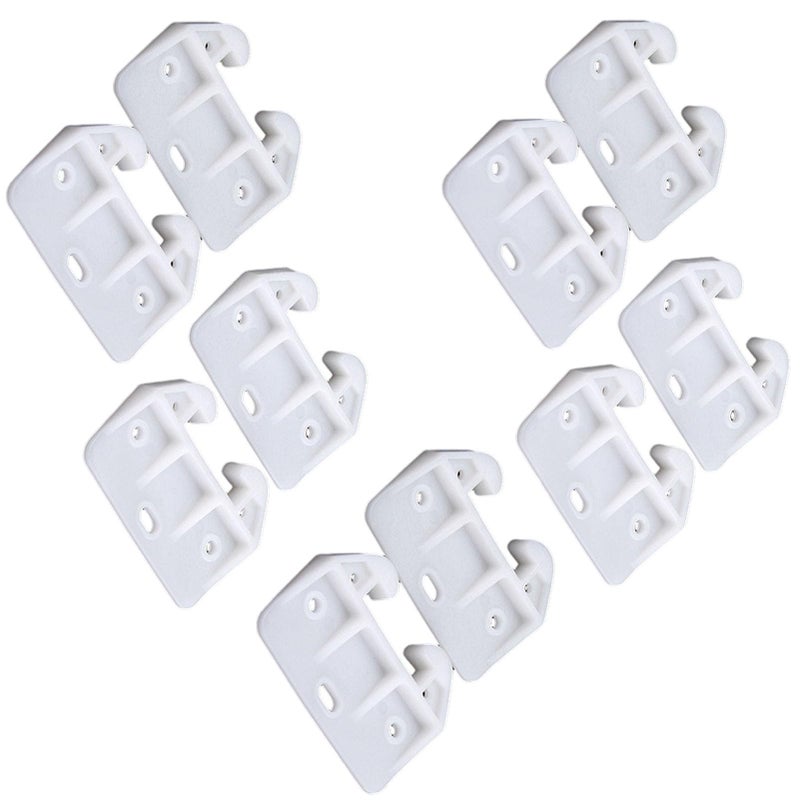 ونز وي 10 قطع من أدلة الأدراج البلاستيكية، أدلة مسار الأدراج، أجزاء بديلة، قضبان الأدراج لخزانات الملابس وأنظمة الأدراج - Image 1